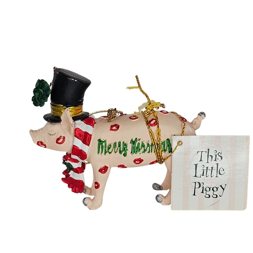 2007 Westland This Little Piggy Merry Kissmas Pig Ornament #16857